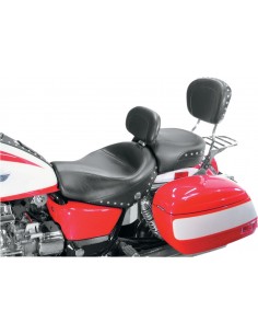 Sedile largo touring 2-up con schienale conducente conchos borchie