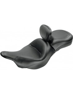 Sedile largo touring 2-up vintage liscio con schienale conducente