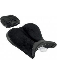 Sella monoposto gel-channel - sella sport anteriore camoscio nero|nero