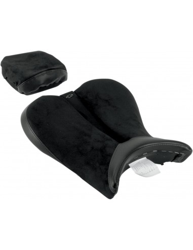 Sella monoposto gel-channel - sella sport anteriore camoscio nero|nero