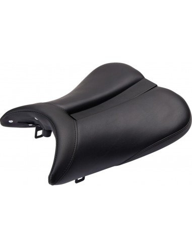 Sella monoposto gel-channel - sella sport anteriore camoscio nero|nero