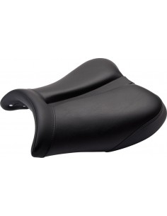 Sella monoposto gel-channel - sella sport anteriore camoscio nero|nero
