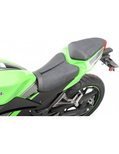 Sella monoposto gel-channel - sella sport anteriore camoscio nero|nero