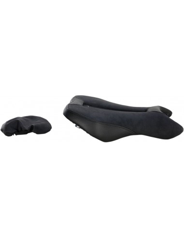 Sella monoposto gel-channel - sella sport anteriore camoscio nero|nero