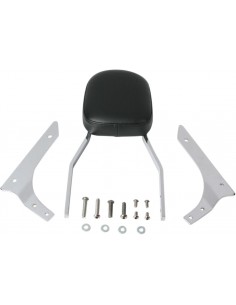 Sissy bar quadrato alto cromato con pad honda