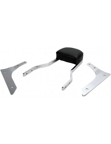 Sissy bar quadrato corto cromato con pad honda