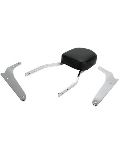 Sissy bar quadrato alto cromato con pad honda