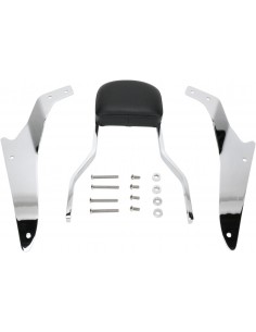 Sissy bar quadrato corto cromato con pad honda