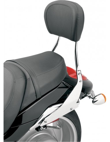 Sissy bar tondo corto cromato con pad suzuki