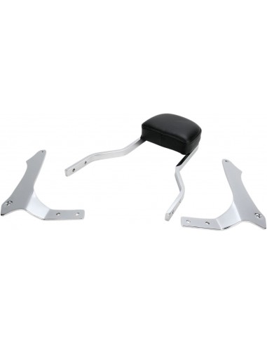 Sissy bar quadrato corto cromato con pad yamaha