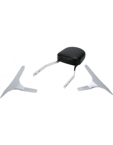 Sissy bar alto quadrato cromato con pad yamaha