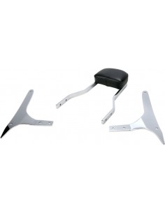 Sissy bar quadrato corto cromato con pad yamaha