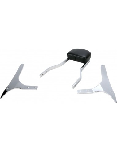 Sissy bar quadrato corto cromato con pad yamaha