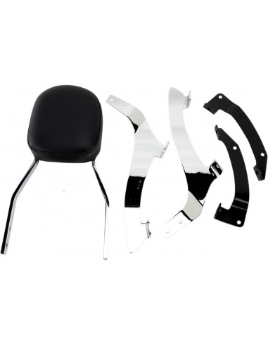 Sissy bar quadrato corto cromato con pad honda