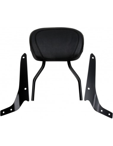 Sissy bar tondo corto nero con pad honda