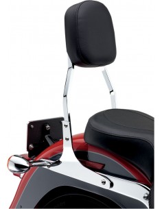 Sissy bar quadrato standard cromato con pad hd