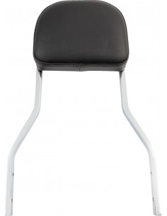 Sissy bar quadrato corto cromato con pad hd