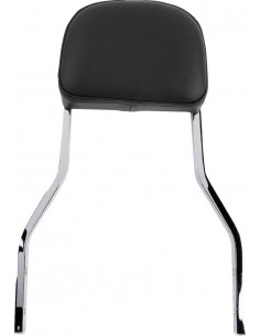 Sissy bar quadrato corto cromato con pad hd