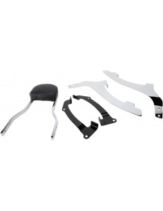 Sissy bar quadrato corto cromato con pad honda