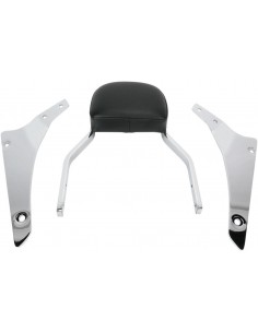 Mini sissy bar quadrato con pad cromato