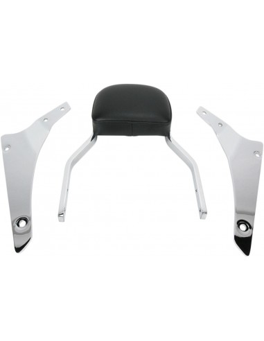 Mini sissy bar quadrato con pad cromato