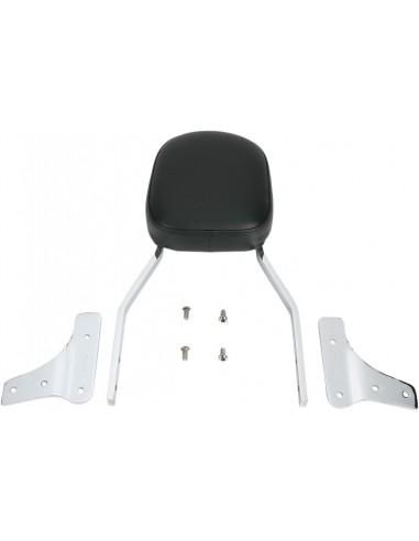 Sissy bar alto quadrato con pad cromato