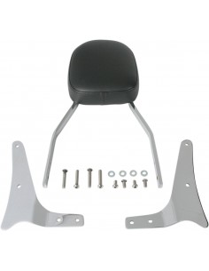 Sissy bar alto quadrato con pad cromato kawasaki