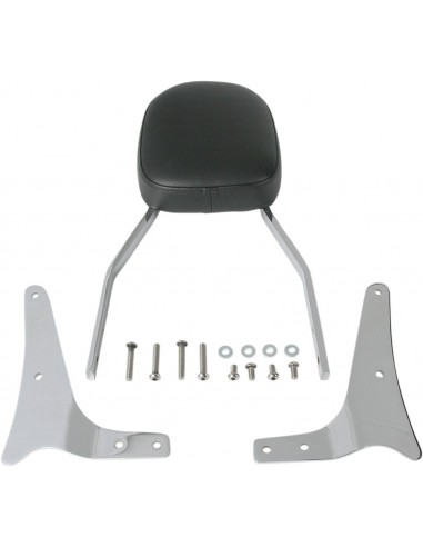 Sissy bar alto quadrato con pad cromato kawasaki
