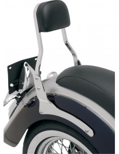 Sissy bar quadrato corto con pad cromato