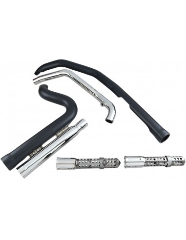 Scarico speedster 909 corto 2-in-2 nero