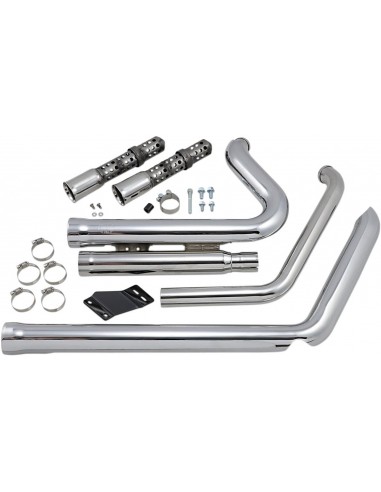 Scarico speedster 909 corto 2-in-2 cromato