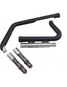 Scarico speedster 909 corto 2-in-2 nero