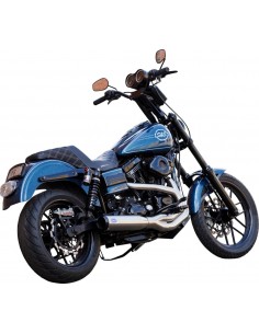 Qualificatore di scarico 2:1 in acciaio inossidabile spazzolato dyna 2006-07