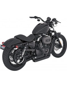 Scarico corti sfalsati nero