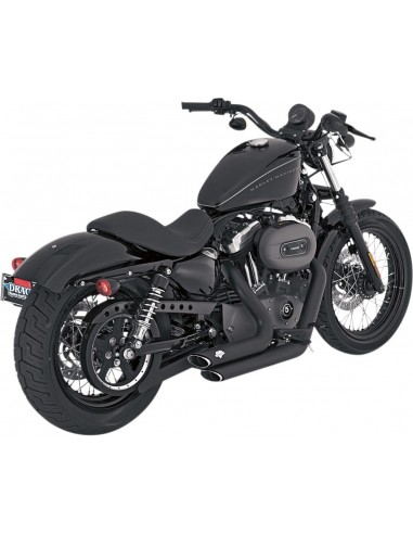 Scarico corti sfalsati nero