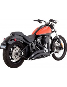 Scarico big radius opaco nero 86-09 softail