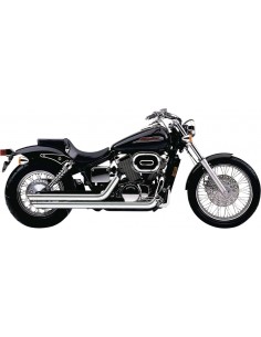 Sistema di scarico 2 in 2 streetrod slash down speedster cromato