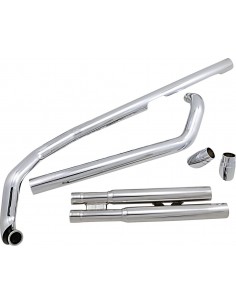 Sistema di scarico 2 in 2 slash down hot rod speedster cromato