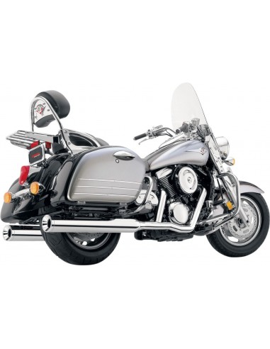 Sistemi di scarico true duals classic con punte in billet cromate kawasaki