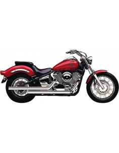 Scarico dragster 2 in 2 taglio dritto cromato