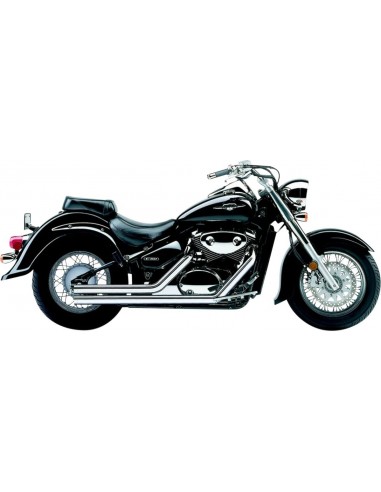 Scarico street rod 2 in 2 taglio dritto cromato