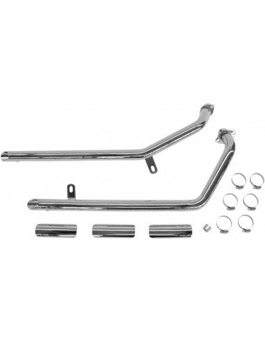 Impianto di scarico drag pipes da 1 5/8" con punto slash cut cromato honda