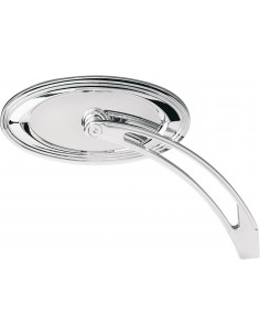 Specchio ovale a gradini cromato