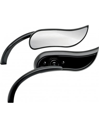 Specchio upswept micro nero sinistro