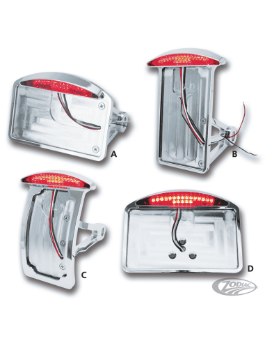 STAFFE MONTAGGIO TARGA CON LUCE POSTERIORE A LED PER ATTACCO LATERALE E PARAFANGO