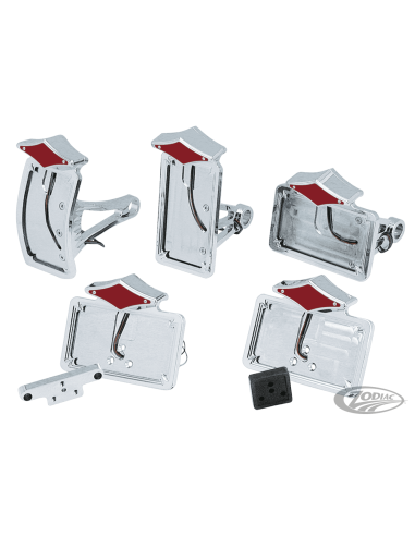 SUPPORTO TARGA CON FANALE A LED STILE DIAMANTE