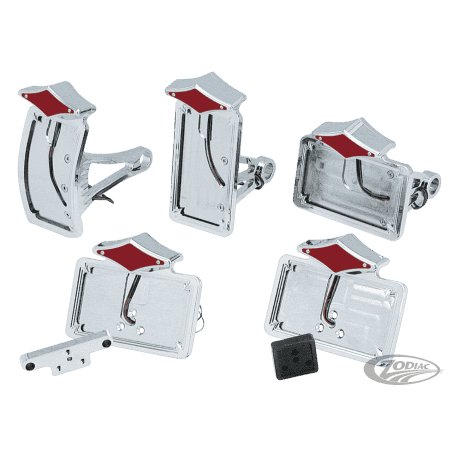 SUPPORTO TARGA CON FANALE A LED STILE DIAMANTE