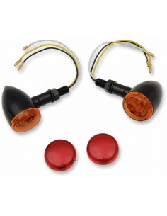 Luce Led Nero Ambrato/Rosso