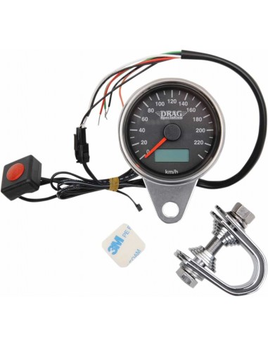 Speedo 2.37"Pro Nero Km/H