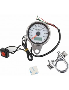 Speedo 2.37"Pro Wht Km/H